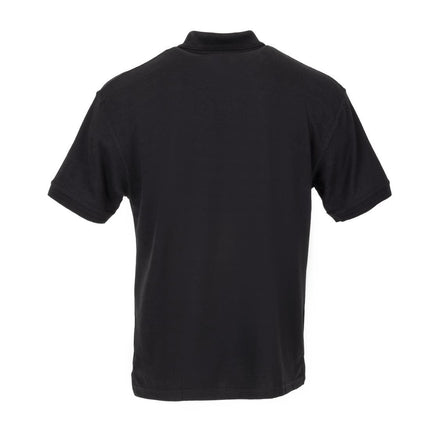 Unisex Black Polo Shirt M | Durable Polyester/Cotton Piqué 4