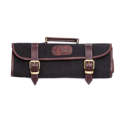 Black Canvas Knife Roll 9-Piece | Boldric