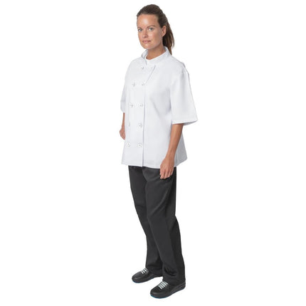 Nisbets Essentials Lightweight White Chef Jacket | Poly-Cotton Blend | Size XL 5
