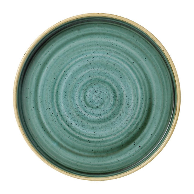 Stonecast Samphire Green Plate with Raised Edge 22cm | Churchill (6 pcs)