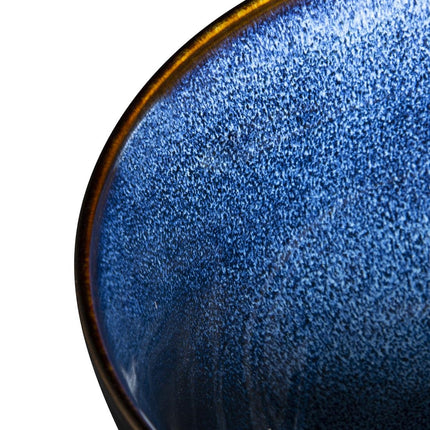 Midnight Blue Reactive Glaze Footed Bowls 150mm | Olympia Luna | Stoneware 4