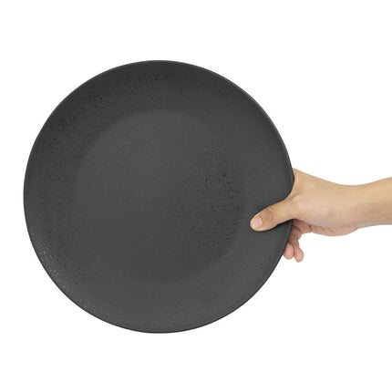 Black Round Plates 27cm | Olympia Fusion 6