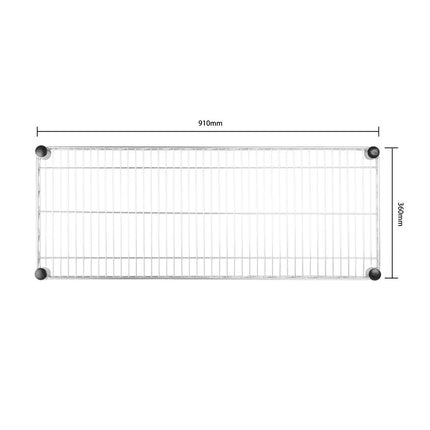 Chrome Steel Wire Wall Shelf Grid 91cm | Vogue 3