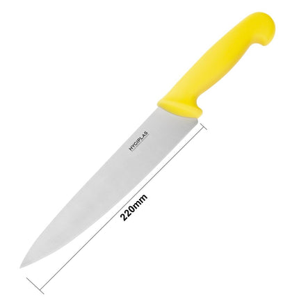 Chef's Knife 21.5cm Yellow Handle | Hygiplas 5