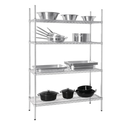 Wire Storage Rack with 4 Shelves 122x45.7 cm | Vogue 3