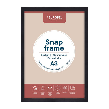 Click Frame A3 Matte Black 25mm | Europel