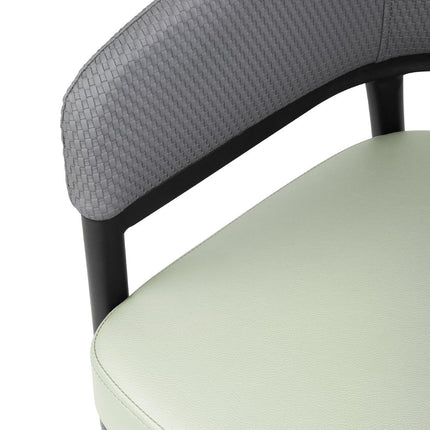 Padded Indoor Dining Chairs | Bolero Meridian Pistachio Grey 2