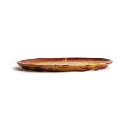 Round Canvas Plates with Narrow Rim Rust Orange 26.5cm | Olympia 3