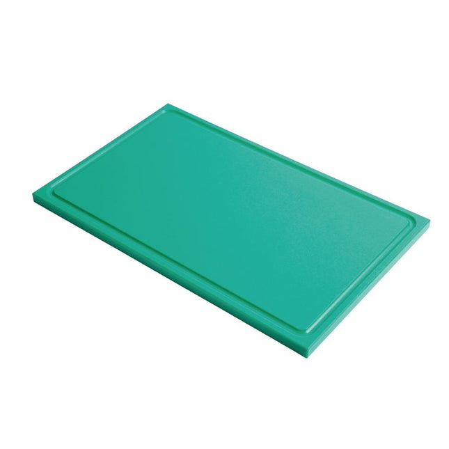 HDPE Cutting Board with Juice Groove Green | Gastro M GN1/2