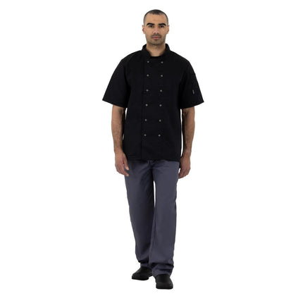 Whites Vegas Unisex Short Sleeve Chef Jacket Black M 9