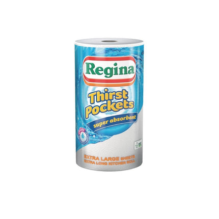 Regina Thirst Pockets Extra Large 2-Ply Kitchen Rolls (6 Rolls)