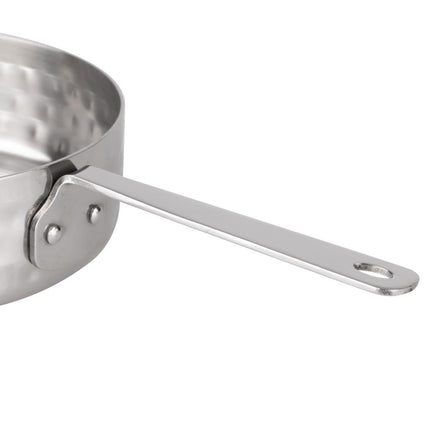 Mini Hammered Steel Table Presentation Saucepan 125mm | Olympia 5