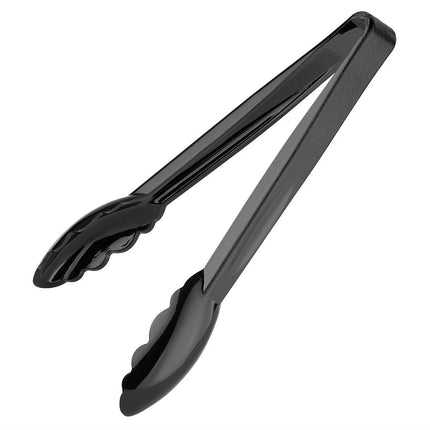 9" Black Polycarbonate Tongs | Nisbets Essentials | Set of 6