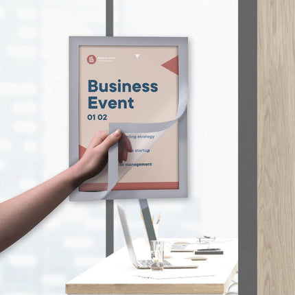Self-Adhesive Info Frame Set 2 Pieces A5 Silver | Europel 9