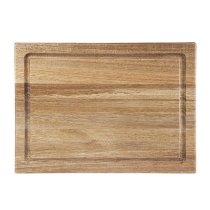 Small Acacia Wood Steak Board without Ramekin Slot | Olympia 2