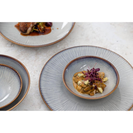 Grey Plain Coupe Bowls 205mm | Olympia Drift | Porcelain 7