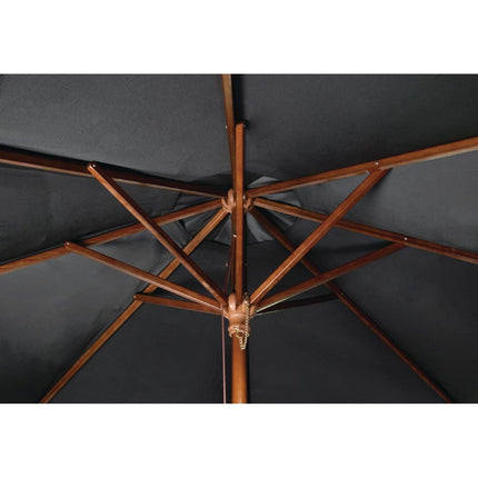 3m Round Black Parasol | Bolero Outdoor Sun Protection 3