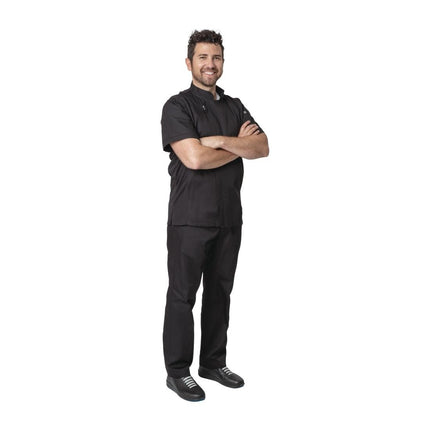 Unisex Chef Jacket with Zipper and Cool Vent Panels | Chef Works Springfield | Black | S 2