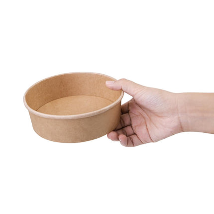Compostable Round Kraft Salad Bowl 500ml | Fiesta 2