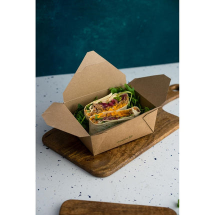 Compostable Cardboard Food Boxes | Vegware | 1.8L Capacity 2