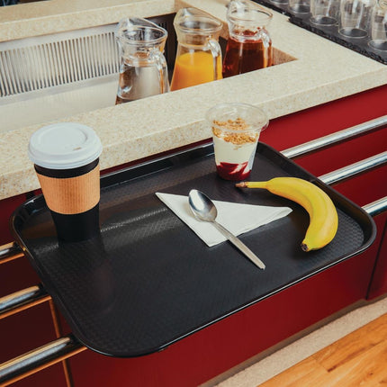Polypropylene Serving Tray with Anti-Slip Texture | Olympia Kristallon | 305x415mm | Black 5