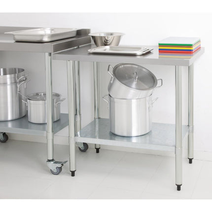 Stainless Steel Worktable without Backsplash 90x60x70cm | Vogue 10