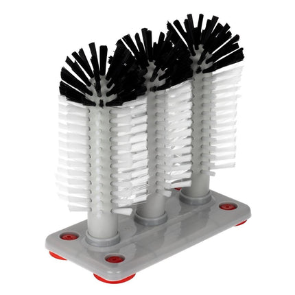 Triple Nylon Dish Brush with Suction Base | Jantex