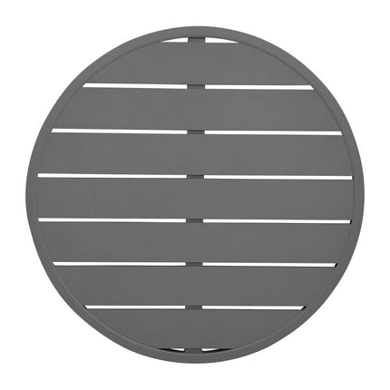 Aluminium Round Tabletop Dark Grey 580mm | Bolero