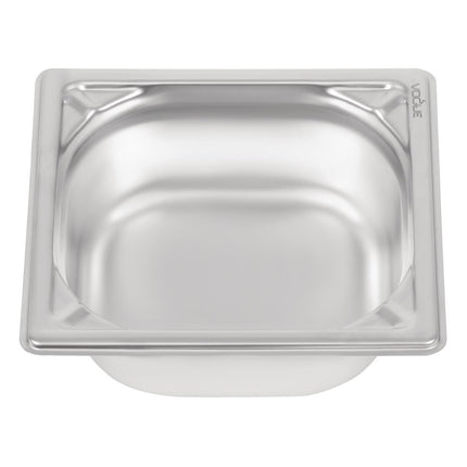 Stainless Steel GN 1/6 Container 65mm Depth | Vogue | 176x162mm 3