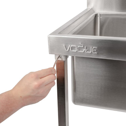 Vogue Stainless Steel Mop Sink with Large Basin 5