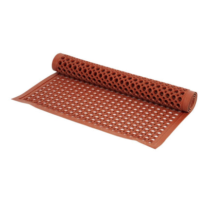 Rubber Anti-Fatigue Mat Red 1500x900mm | Jantex 9