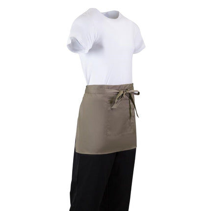 Short Bistro Apron Light Brown | Whites 4