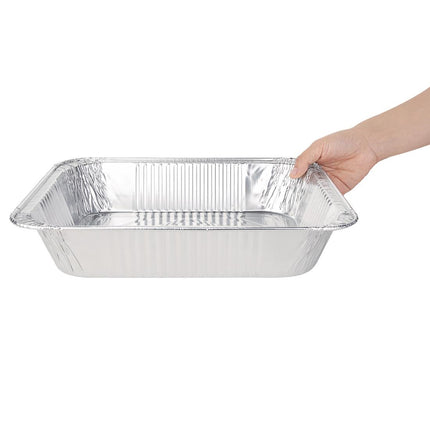 Recyclable Rectangular Aluminium Serve Trays GN 1/2 (5 pcs) | Fiesta 3