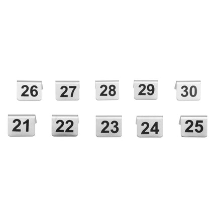 Stainless Steel Table Numbers 21-30 | Olympia | 10 Pieces 4
