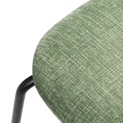 Stackable Dining Chairs Dark Walnut & Green Upholstery | Bolero Fairfield | Set of 2 4
