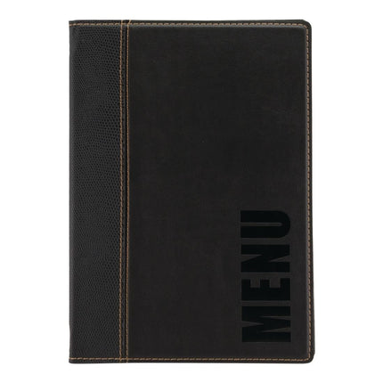 Synthetic Leather Menu Holder A5 Black | Securit Trendy 8