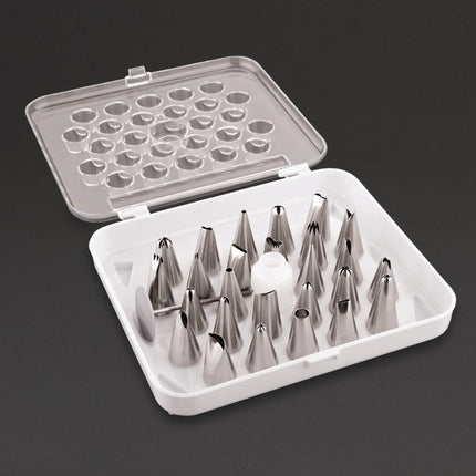 Cake Decorating Set with 26 Stainless Steel Nozzles | Vogue