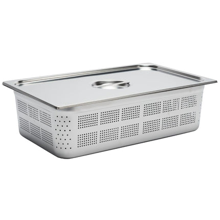 Perforated Stainless Steel Gastronorm Pan GN 1/1 15cm Deep | Gastro M 2
