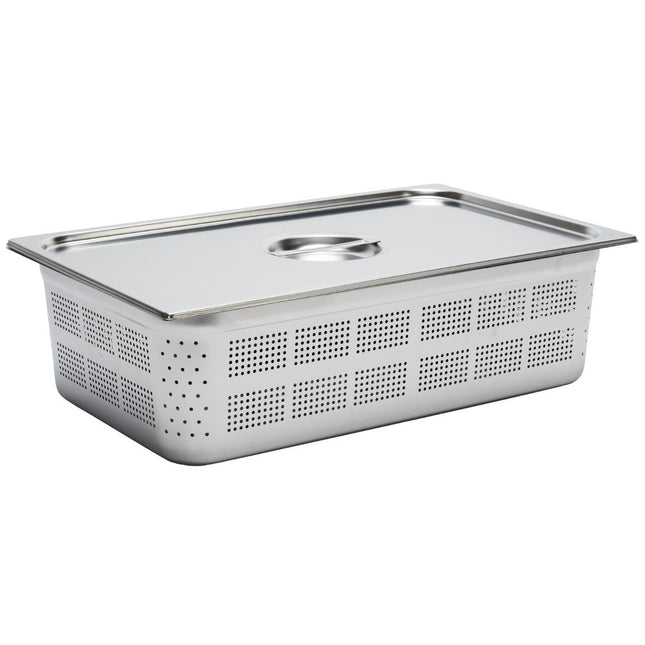 Perforated Stainless Steel Gastronorm Pan GN 1/1 15cm Deep | Gastro M 2