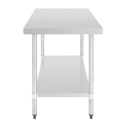 Stainless Steel Worktable without Backsplash 90x150x70cm | Vogue 4