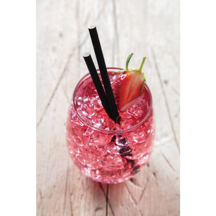 Compostable Paper Cocktail Straws Black | Fiesta | 250 Pieces 7