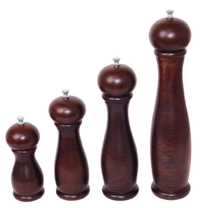 Adjustable Ceramic Pepper and Salt Mill | Olympia Wooden 15.3cm 3