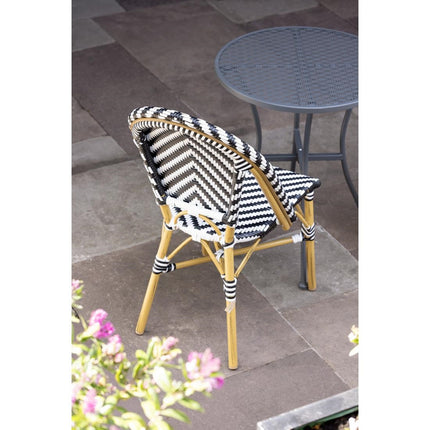 Parisian Style Rattan Side Chair Black | Bolero | 2 Pieces 8