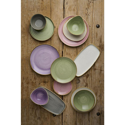 Stonecast Sage Green Hand-Painted Coupe Bowl 248mm | Churchill 3