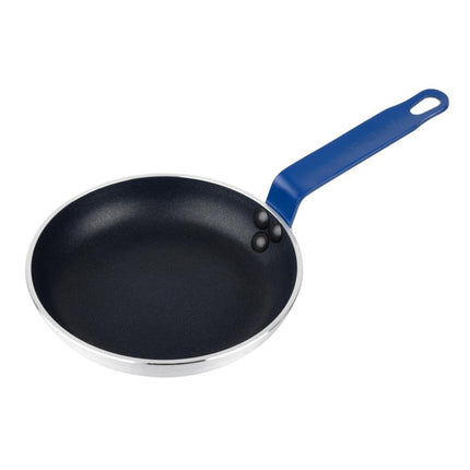 Aluminium Non-Stick Frying Pan 19cm | Hygiplas | Teflon Platinum Plus | Blue Handle