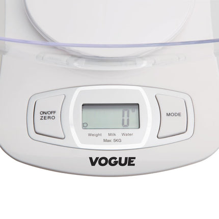 Compact Digital Kitchen Scale 5kg Capacity | Vogue Add 'N' Weigh 6