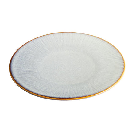 Grey Coupe Plates with Relief Edge 220mm | Olympia Drift | Porcelain 2