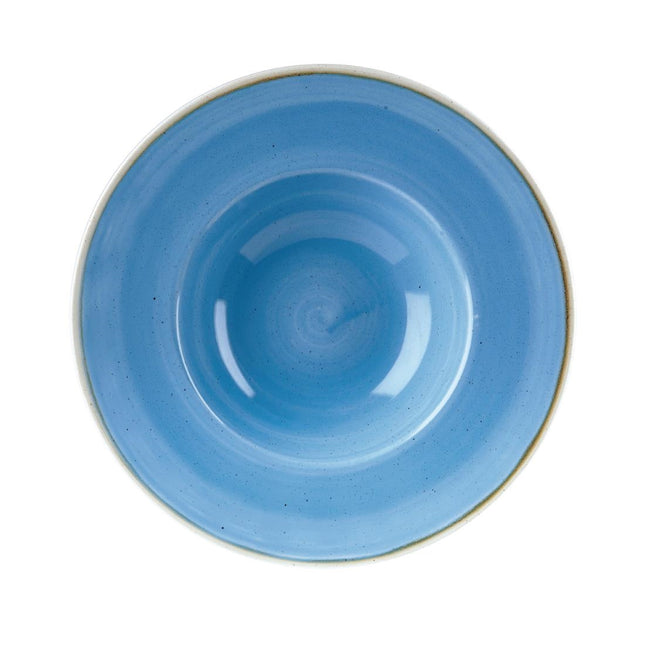 Wide Rim Bowl Cornflower Blue Medium | Churchill Stonecast | 23.88cm