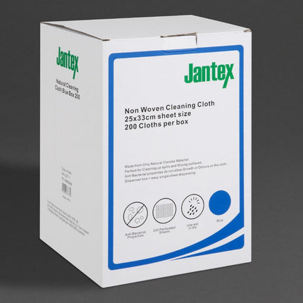 Jantex Green Compostable Cleaning Cloth Blue 200 Pack 3