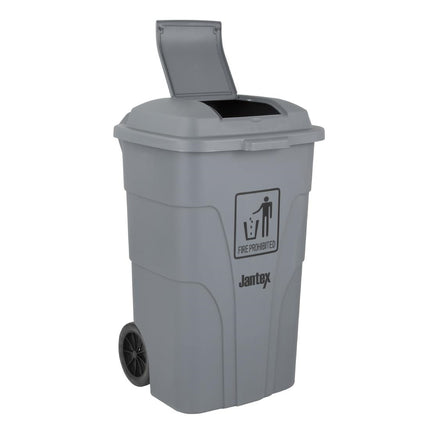 120L Waste Container with Foot Pedal Grey | Jantex 3